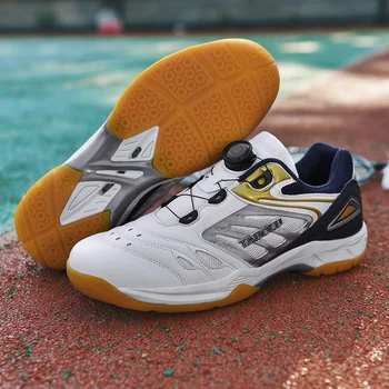 Новые туфли для бадминтона для мужчин и молодежи, амортизирующие и противоскользящие туфли для настольного тенниса для пар, теннисные туфли для студентов