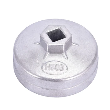 1 шт высококачественный 74 мм 14 канавок алюминиевый ключ для масляного фильтра Гнездо для масляного фильтра Ключ для автоматического инструмента Серебро
