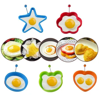 1 шт. Силиконовая форма для яиц Антипригарное кольцо для приготовления яиц Форма для омлета С ручками Формы для приготовления блинов Плита для приготовления сэндвичей для завтрака