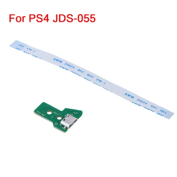 1шт Для JDS-055/050 USB Порт Зарядки Разъемная Плата 12-Контактный Гибкий Ленточный Кабель С Печатной Платой Micro USB Для Контроллера PS4