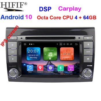 4G + 64G IPS DSP Android 10,0 Автомобильный DVD-плеер 2 din Стерео для Fiat Bravo 2007-2014 Радио NAVI GPS Навигационная Система Bluetooth Wifi