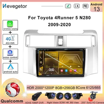 Android13 Qualcomm Для Toyota 4Runner 5 N280 2009-2020 Автомобильный Радиоприемник Мультимедийный Видеоплеер Навигация Стерео Головное Устройство Без 2din DVD