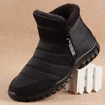 Coslony/ зимние ботинки; мужская водонепроницаемая теплая обувь; мужские ботильоны на молнии; Повседневные Ботильоны; Зимние ботинки для мужчин; деловые модельные ботинки
