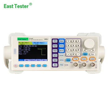 East Tester Двухканальная функция Генератора сигналов произвольной формы Полоса пропускания 25 МГц Частота дискретизации 160 МСА/с Графический интерфейс