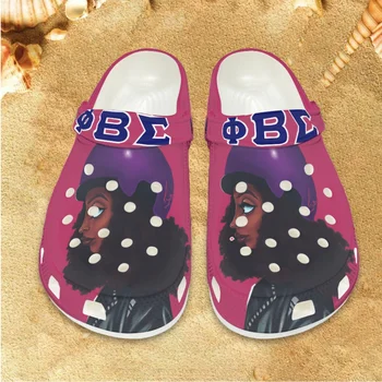 Phi Beta Sigma/ Дизайнерские тапочки для взрослых с принтом в африканском стиле для девочек, уютные нескользящие садовые туфли на плоской подошве, Летние пляжные шлепанцы, Подарок для дома 2023 года