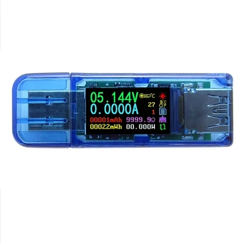 RIDEN AT35 USB3.0 Цветной ЖК-Амперметр Измеритель напряжения Тока Мультиметр Заряда батареи Блок питания USB Тестер ПК
