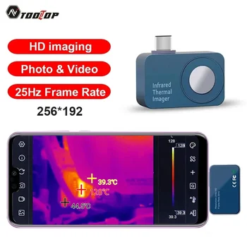 TOOLTOP 25Hz Type-C Android Thermal Imager 256*192 Мобильная тепловизионная камера для проверки контура утечки тепла, Термометр