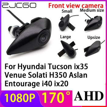 ZJCGO AHD 1080P Логотип Парковки Автомобиля Камера Переднего Обзора Водонепроницаемая для Hyundai Tucson ix35 Venue Solati H350 Aslan Entourage i40 ix20
