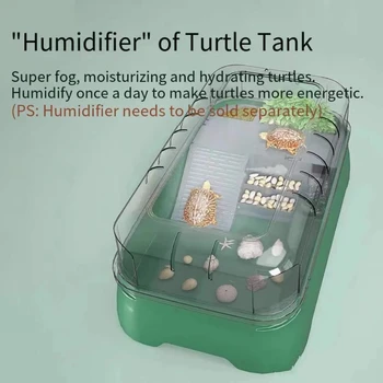 Аквариумная черепаха специальный ящик для разведения креативный ландшафтный дизайн аквариум для черепах с фильтром, распылителем, подсветкой, аксессуарами для аквариума 220 В