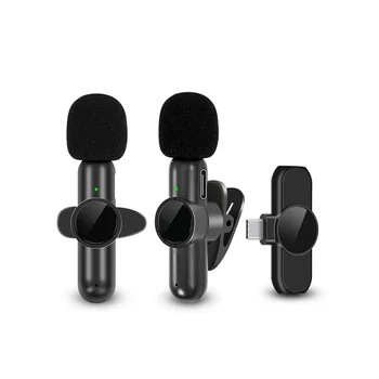 Беспроводной Петличный микрофон с шумоподавлением для записи аудио и видео для // Android / Live Game Mic
