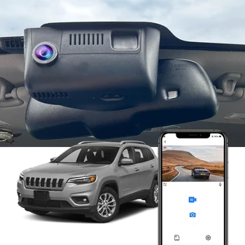 Видеорегистратор для Jeep Cherokee 2014-2022, встроенная автомобильная камера FITCAMX 4K OEM, подключение Wi-Fi, управление приложением