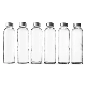 Высококачественная Боросиликатная спортивная стеклянная бутылка для воды с крышками, натуральная, не содержащая бисфенола А, экологически чистая Для приготовления сока