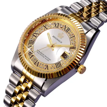 Высококачественные кварцевые модные мужские часы из цельной стали Деловые повседневные часы Мужские деловые часы