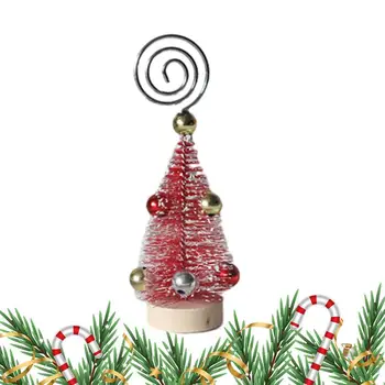 Держатель для заметок в виде рождественской елки, многоцелевая мини-елка для фотографий, настольные украшения для журнального столика, обеденного стола