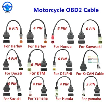 Для KTM OBD2 Разъем Мотоцикл мотобайк Для YAMAHA Для HONDA Moto Для SUZUKI Для Ducati OBD 2 Удлинительный кабель Для Kawasaki