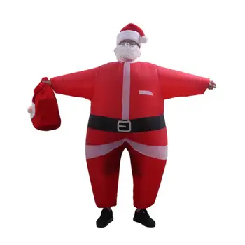Забавный костюм для косплея, стираемый с помощью воздуходувки Надувной костюм для взрослых Надувной костюм для косплея для вечеринки Костюм Санта-Клауса