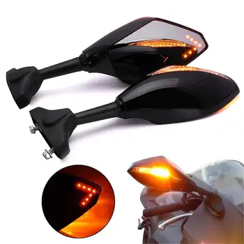 Зеркало заднего вида на руле мотоцикла Arrow 2шт со светодиодными указателями поворота для YMH