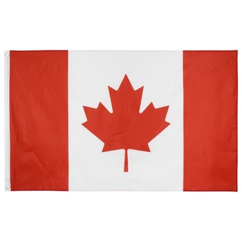 Канадский Флаг 3x5 Футов Яркий Цвет и Защита От Выцветания Двойной Прошитый Канадский Флаг R66E