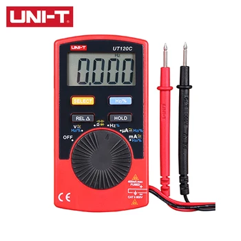 Карманный цифровой мультиметр UNI-T UT120A/B / C Функция проверки переменного / постоянного тока для относительного измерения