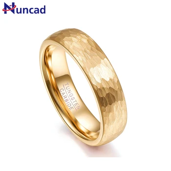 Кольца Nuncad 6 мм на День отца Мужские золотые кольца из карбида вольфрама толщиной 2,3 мм для женщин Обручальные кольца на палец Jewely T070R