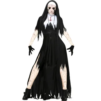 Костюм монахини-демоницы на Хэллоуин S-XL, европейский и американский маскарадный костюм на Хэллоуин для взрослых женщин