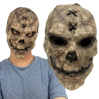 Маска с черепом на всю голову на Хэллоуин, Страшная Маска скелета, реалистичный шлем с черепом, головной убор для вечеринки