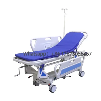 Медицинская кровать скорой помощи из АБС-пластика Для пациентов больницы, Регулируемая по высоте Тележка для переноски Носилок
