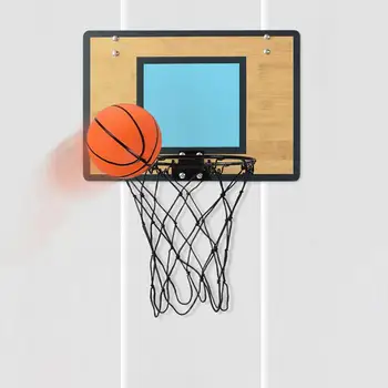 Мини Баскетбольное кольцо Настенный Бамбуковый щит Баскетбольная игра Игрушка для офиса за пределами Садовой комнаты Подарки для детей Мальчиков подростков