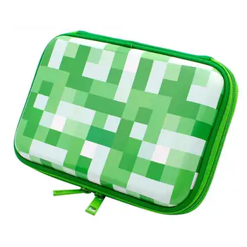 Мозаичный зеленый держатель для ручки, школьная сумка для карандашей, пенал с отделениями, сумка для канцелярских принадлежностей большой емкости EVA на молнии