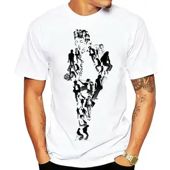 Мужская летняя футболка с круглым вырезом 2024, модные футболки в летнем стиле с танцующими силуэтами Майкла Джексона