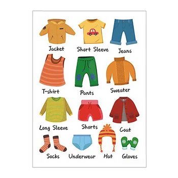 Наклейки для гардероба Этикетки для одежды для детей Комод для одежды ПВХ Детские Комоды