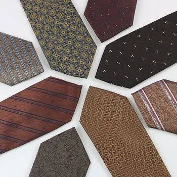 Новая мода Tide в ретро-полоску с геометрическими перьями в горошек, 8 см, полиэфирные галстуки для мужчин, деловые Свадебные аксессуары, подарок