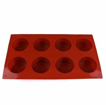 Новая силиконовая форма для выпечки с 8 отверстиями, 3D Круглая форма для сферы, форма для шоколадного кекса, Формы для выпечки маффинов своими руками, кухонные Инструменты
