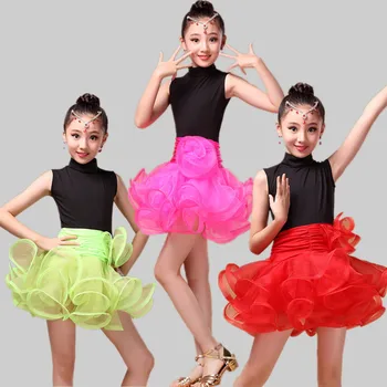 новые детские костюмы для латиноамериканских танцев в юбке для девочек, весенне-летние тренировочные костюмы для оценки качества одежды