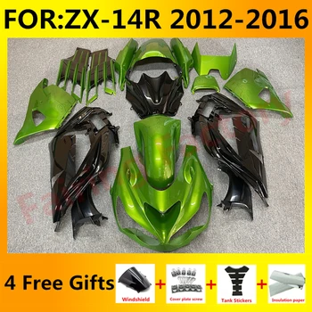 НОВЫЙ ABS Мотоциклетный комплект обтекателей подходит для Ninja ZX-14R 2012 2013 2014 2015 ZX14R zx 14r кузов полный комплект обтекателей зеленый черный