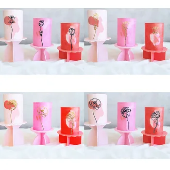Новый Оригинальный Золотой Тюльпан С Днем Рождения, Топпер Для Торта, Роза, Описание, Топпер для Торта ко Дню Святого Валентина, Украшения для Торта для Девочек