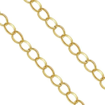 Объемная Незаконченная цепочка Rolo Belcher с золотым наполнением 14 Карат 3,1 мм для ожерелья Длиной 3,28 фута (около 1 м)