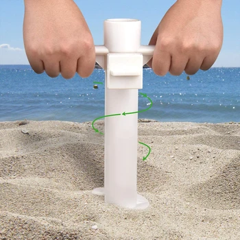 Основание пляжного зонта Спиральная подставка для зонта на открытом воздухе Портативный ветрозащитный держатель для крепления зонта от солнца