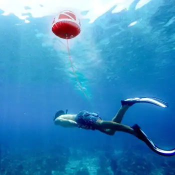 Подводный Поплавок Дайвера с Флагом Погружения ПВХ Снаряжение Для Подводного Плавания Надувной Поплавок для Подводного Плавания на открытом Воздухе Подводной Охоты С Маской и трубкой