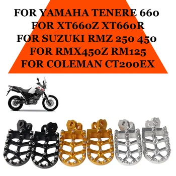 Подножки Подножки Педали Упоры Для Yamaha Tenere 660 XT660Z XT660R Для Suzuki RMZ250 RMZ450 RMX450Z RM125 Для Coleman CT200EX
