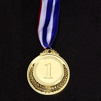 Поощрительный значок Золотого, серебряного, бронзового победителя, наградная медаль с лентой для сувениров, подвижных игр, игрушек, школьных принадлежностей