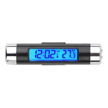 Портативные автомобильные цифровые ЖК-часы 2 в 1/температурный дисплей, электронные часы, термометр, автомобильные цифровые часы времени, автомобильные аксессуары