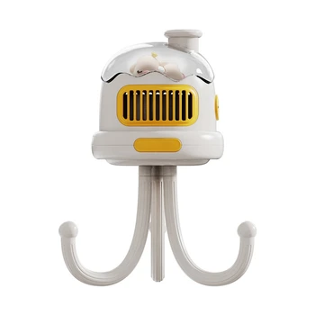 Портативный вентилятор для коляски, USB перезаряжаемый бесшумный детский ручной вентилятор без лопастей на открытом воздухе с клипсой