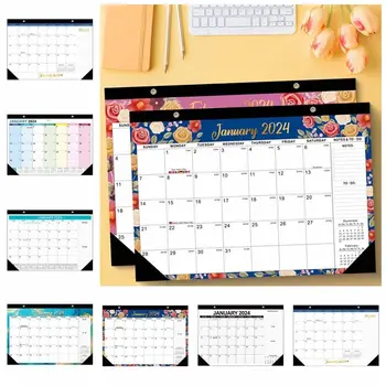 Простой Настенный Календарь на 18 Месяцев Креативный С января 2024 по июнь 2025 Еженедельный график Прочный Английский Календарь