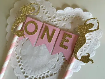 Реквизит для фотосессии в виде русалки с розовыми блестками, инструменты для торта, детский душ, украшения для вечеринки для новорожденных девочек
