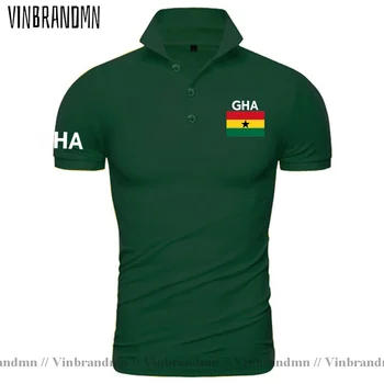 Республика Гана Ghanaian GHA GH Рубашки Поло Мужская Модная Брендовая Рубашка С Флагом Страны Дизайн 100% Хлопок Национальная Командная Одежда Homme