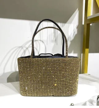 Роскошная дизайнерская сумка со стразами и бриллиантами, женская сумочка, вечерняя сумочка, клатч с побрякушками, сумка-мессенджер на цепочке