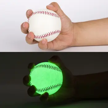 Специальный Кожаный Светящийся Бейсбол 9-Дюймовая Ночная Тренировка Светящийся Бейсбол Белого Официального Размера Светящиеся в Темноте Бейсбольные Подарки