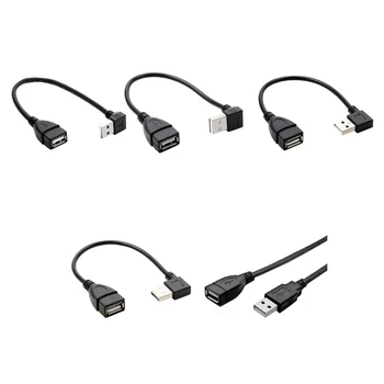 угловой кабель USB2.0 длиной 30 см от мужчины к женщине для цифровых устройств, USB-адаптеры WiFi