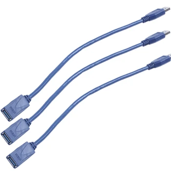 Удлинительный кабель 3X Blue USB 3.0 от мужчины к мужчине F / M Типа A 30 см